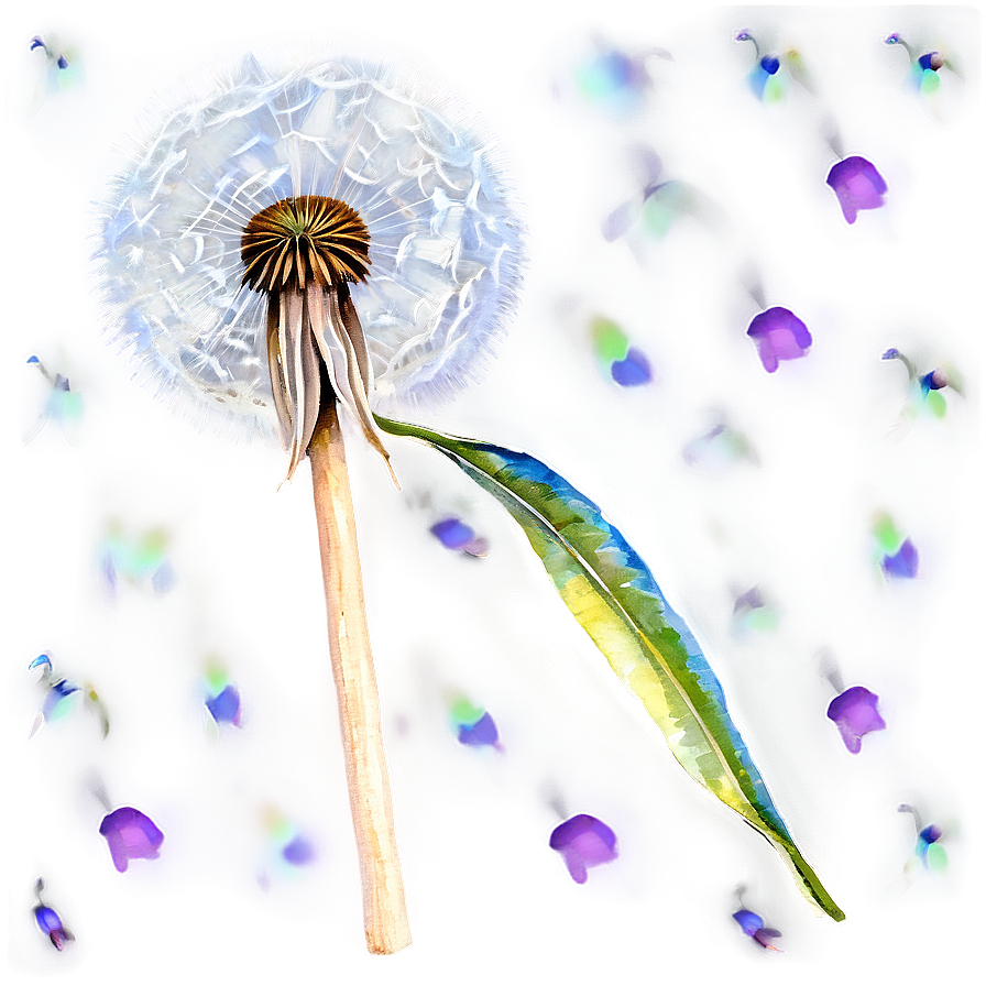 Dandelion Watercolor Art Png Unt21