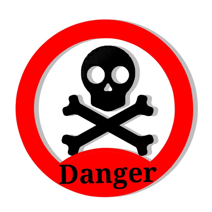 Danger Skulland Crossbones Sign