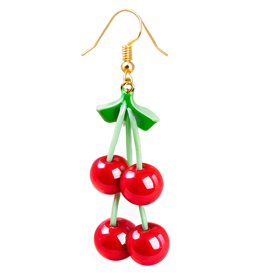 Dangling Cherry Earrings Png 05212024