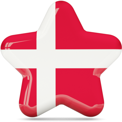 Danish_ Flag_ Star_ Shape