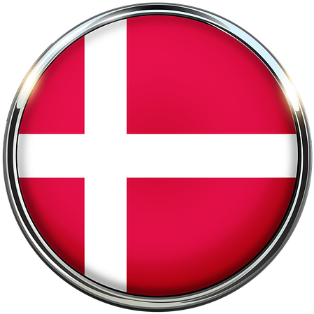 Danish National Flag Button