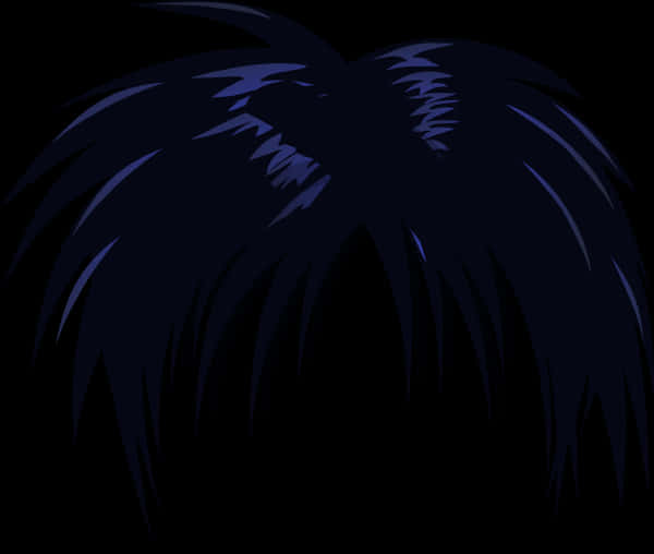 Dark Blue Anime Hairstyle