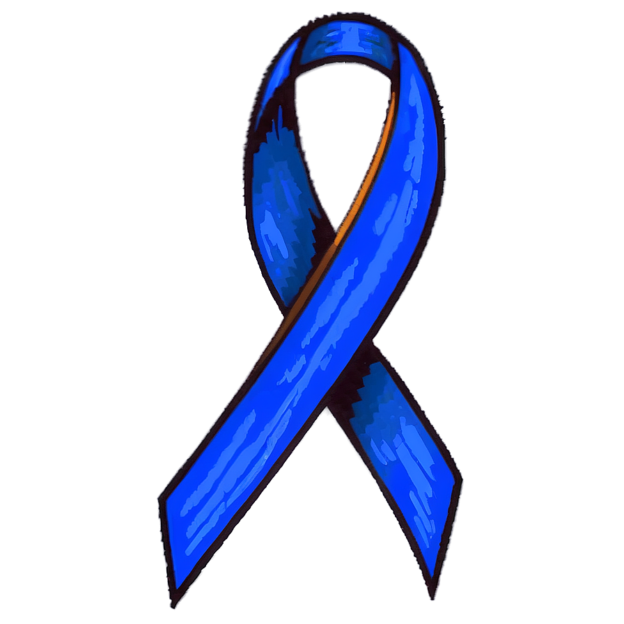 Dark Blue Colon Cancer Ribbon Png Pcj6