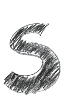 Dark Brushstroke S Letter