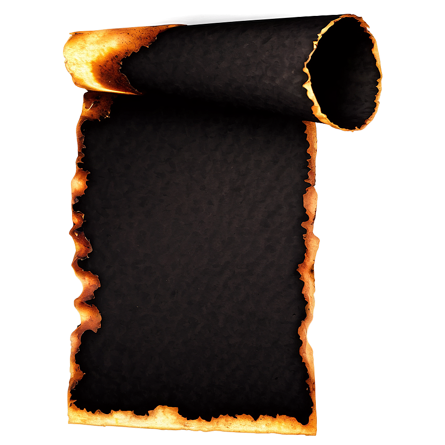 Dark Burned Paper Png Vne