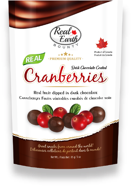 Dark Chocolate Covered Cranberries Packaging