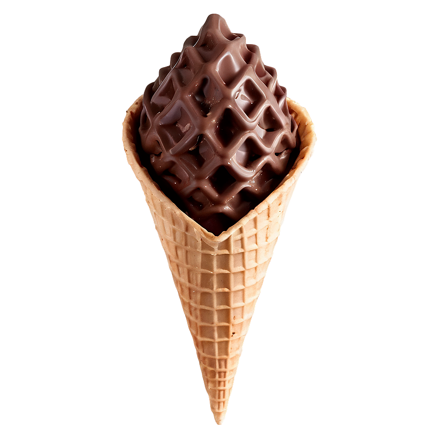 Dark Chocolate Waffle Cone Png Ily