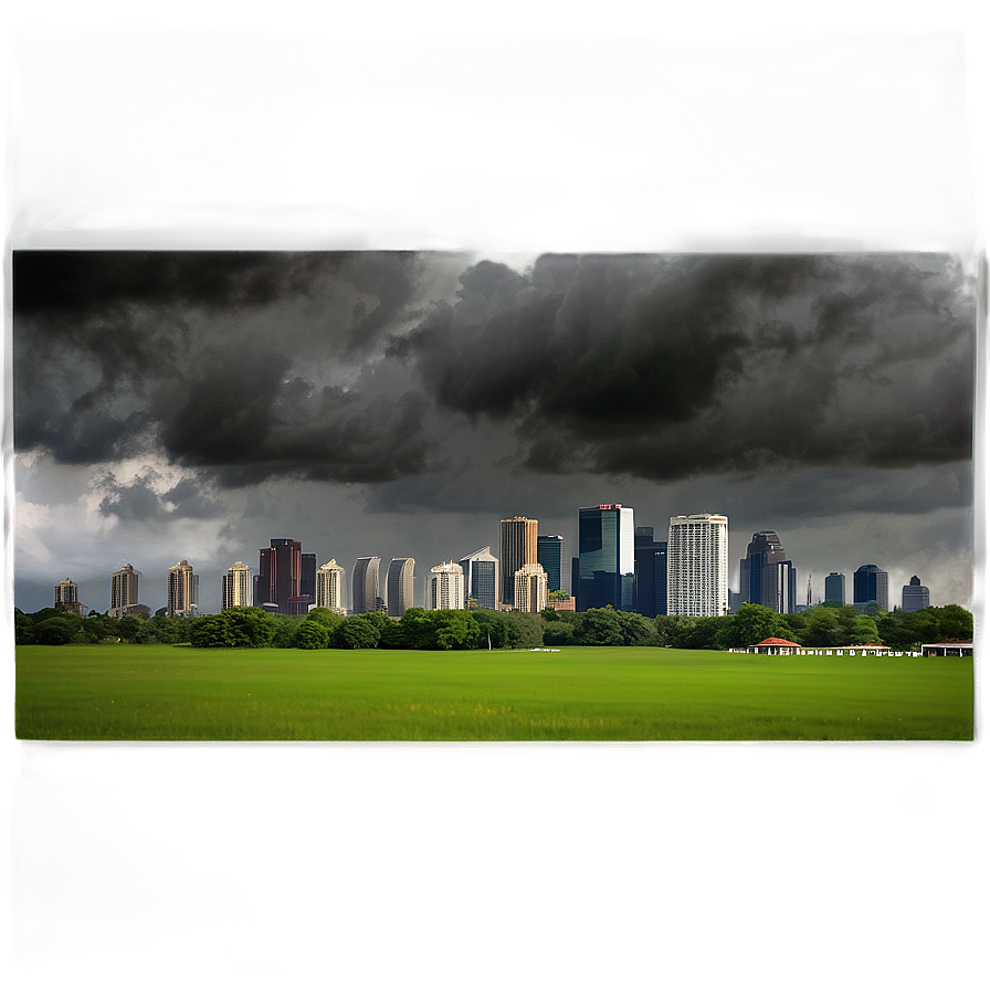 Dark Cloudy Skyline Png 5