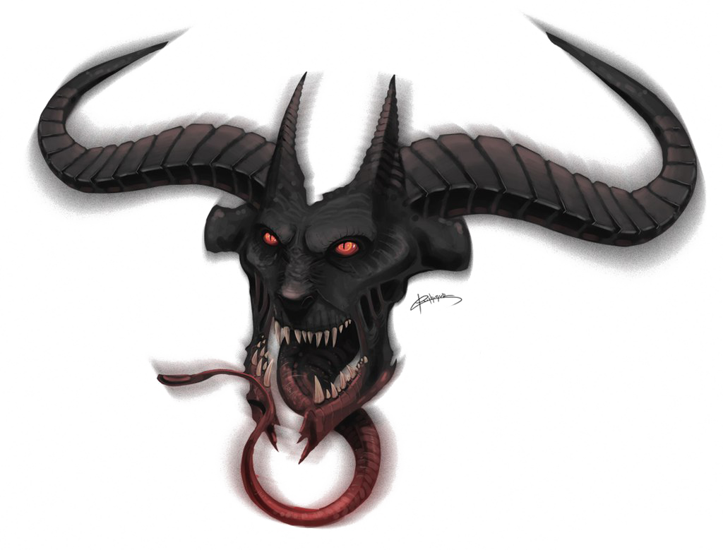 Dark Fantasy Demon Goat Horns