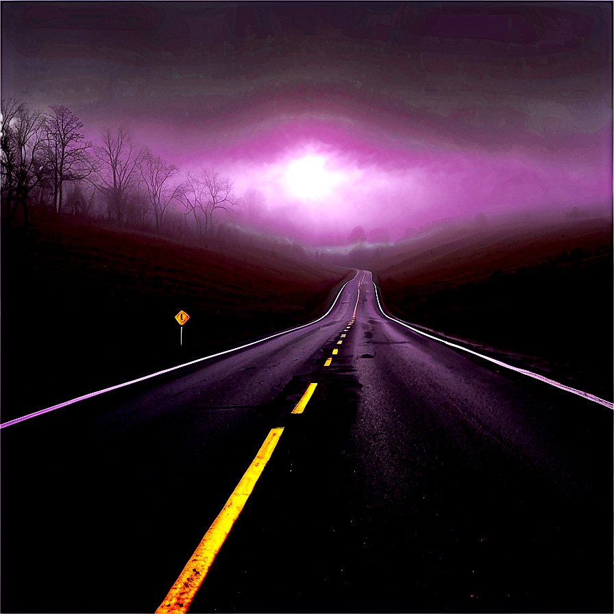 Dark Foggy Road Png Luw69