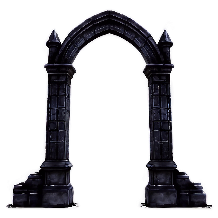 Dark Gothic Archway Png Aao34