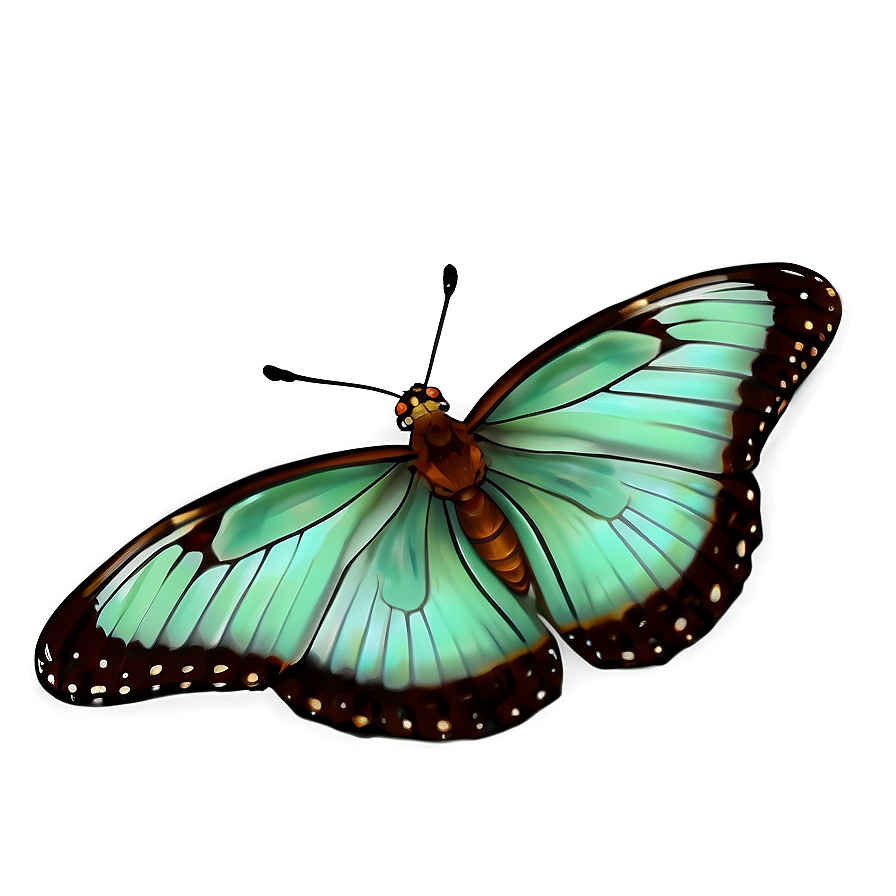 Dark Green Butterfly Png Ahk