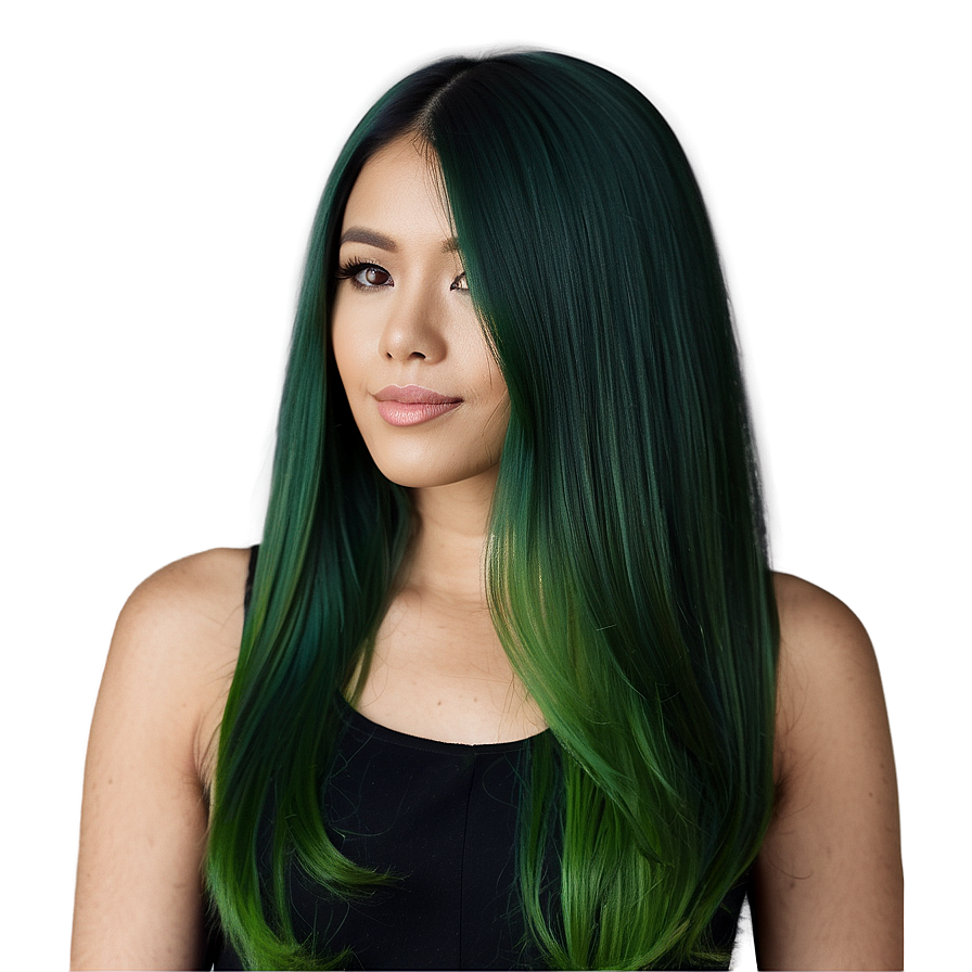 Dark Green Hair Tones Png 27