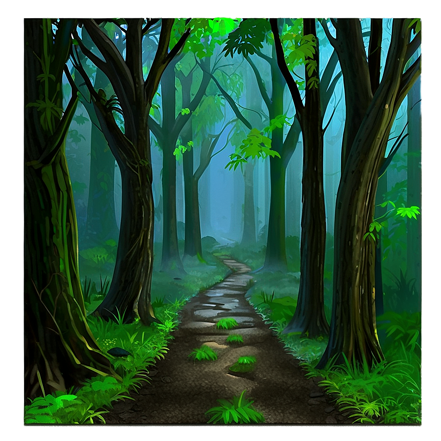 Dark Misty Forest Path Png 06242024