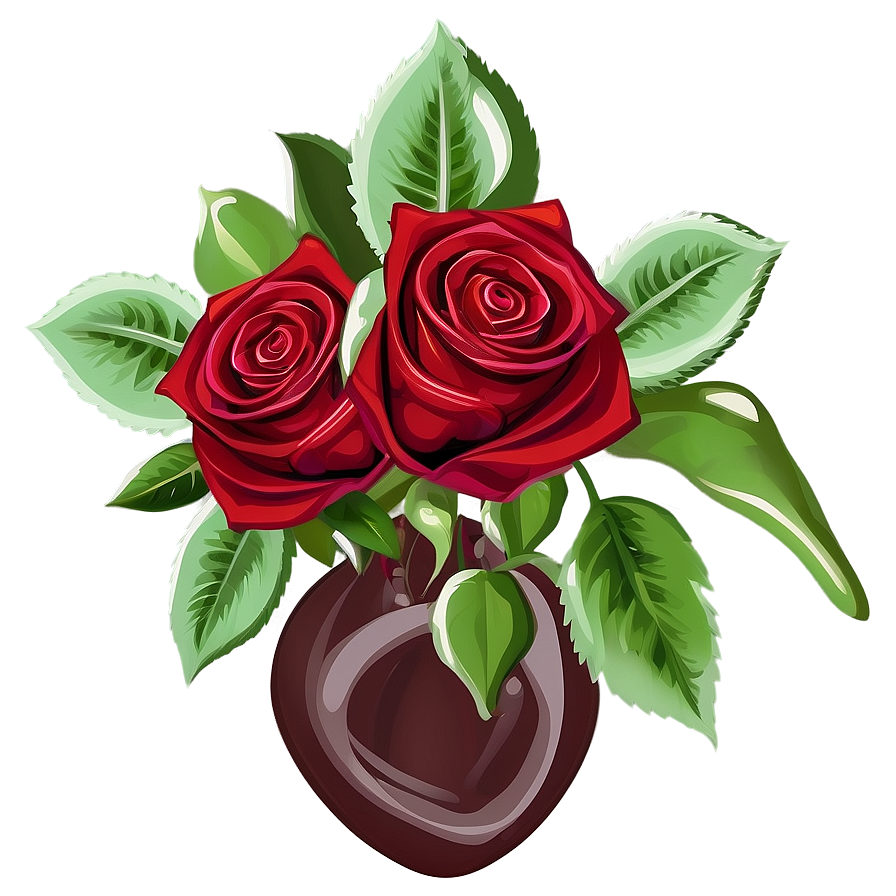 Dark Red Roses Bouquet Png 45