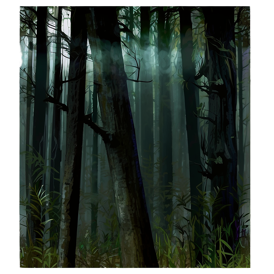 Dark Spooky Woods Png 5