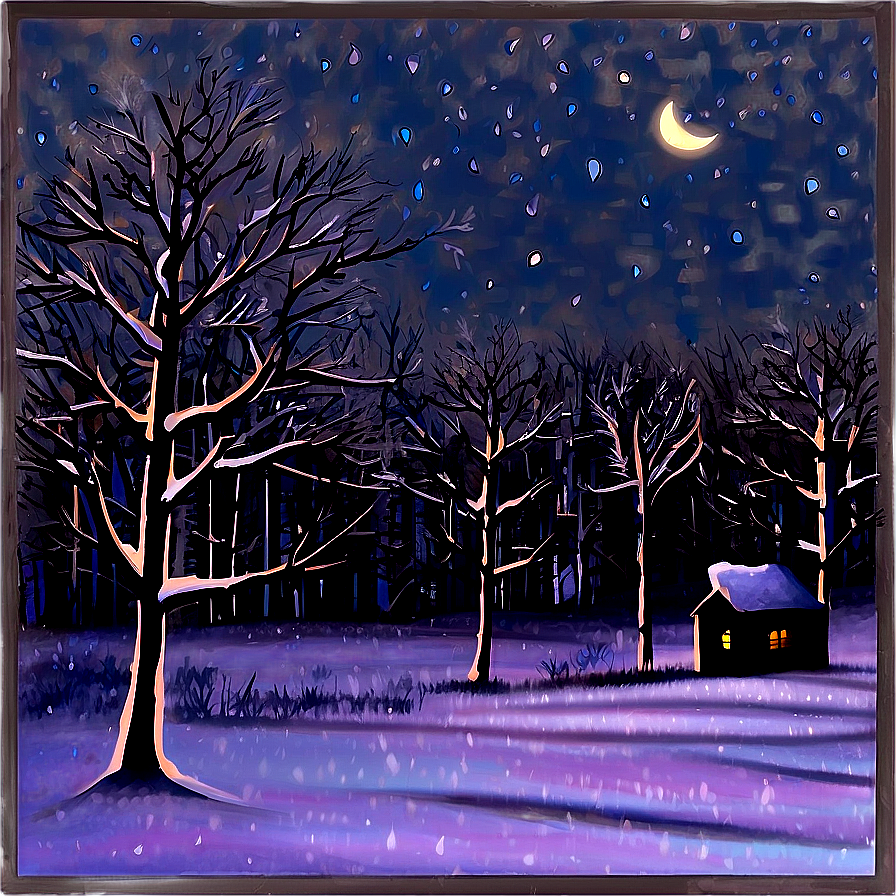 Dark Winter Night Png 8