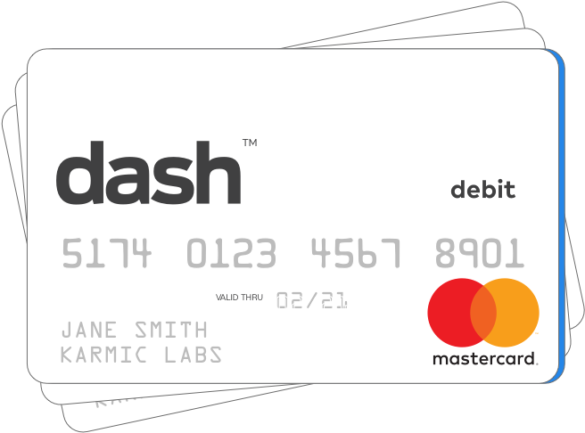 Dash Debit Card Mockup