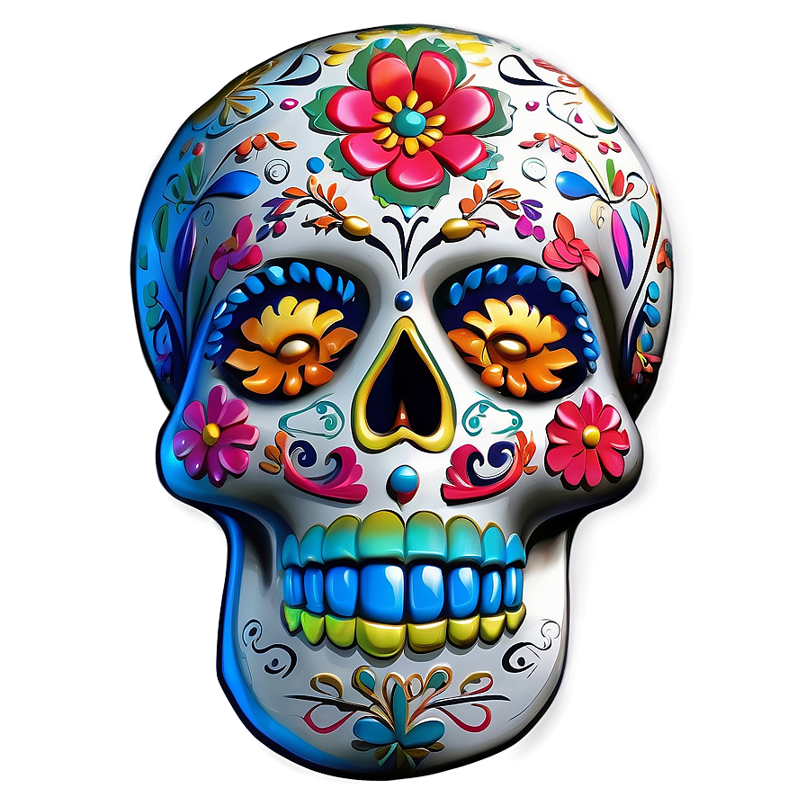 Day Of The Dead Folk Art Png Eyn