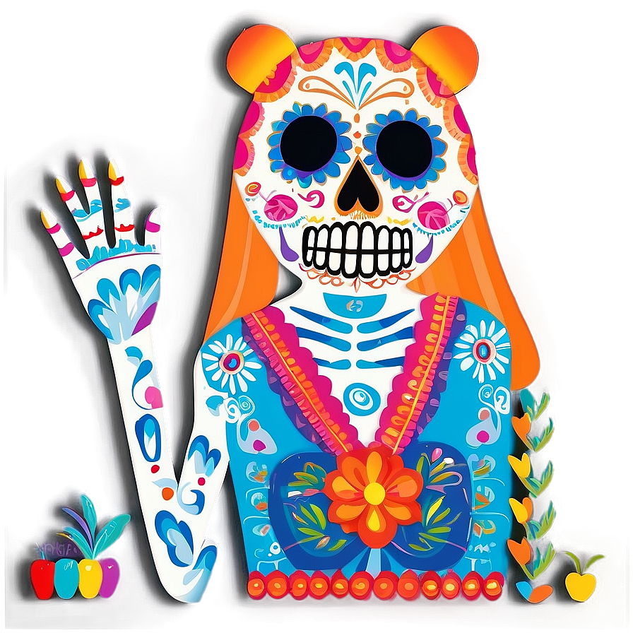 Day Of The Dead Folk Art Png Fxq