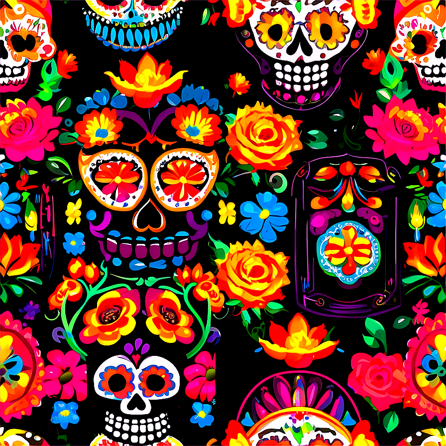 Day Of The Dead Inspired Fashion Png Mix