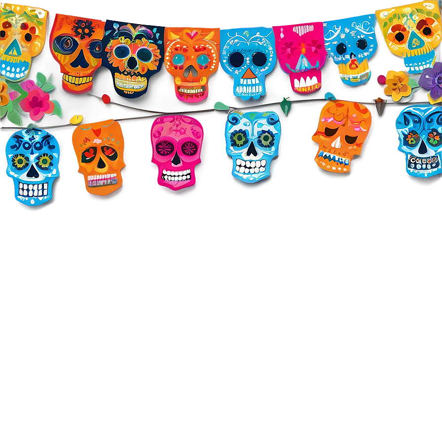 Day Of The Dead Papel Picado Png 94