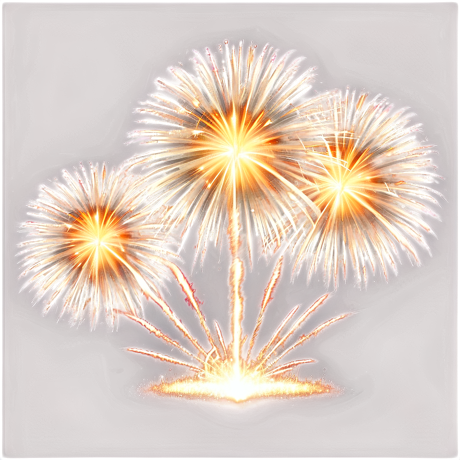 Dazzling Gold Fireworks Display Png 48