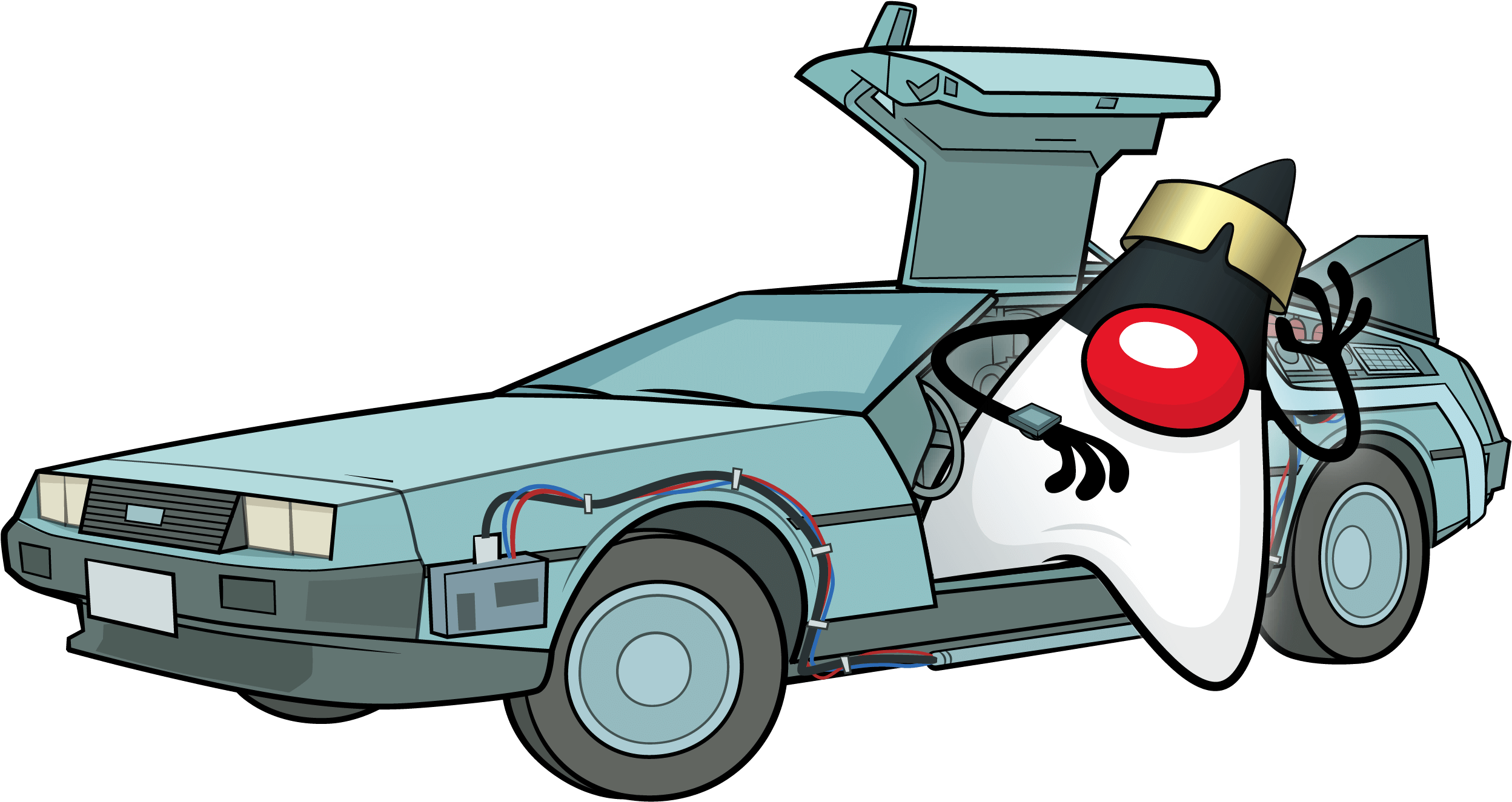 De Lorean Time Machine Cartoon