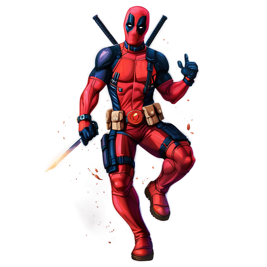 Deadpool Watercolor Art Png 44