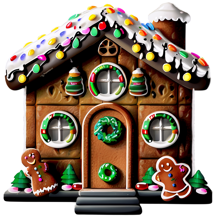 December Gingerbread House Png 81