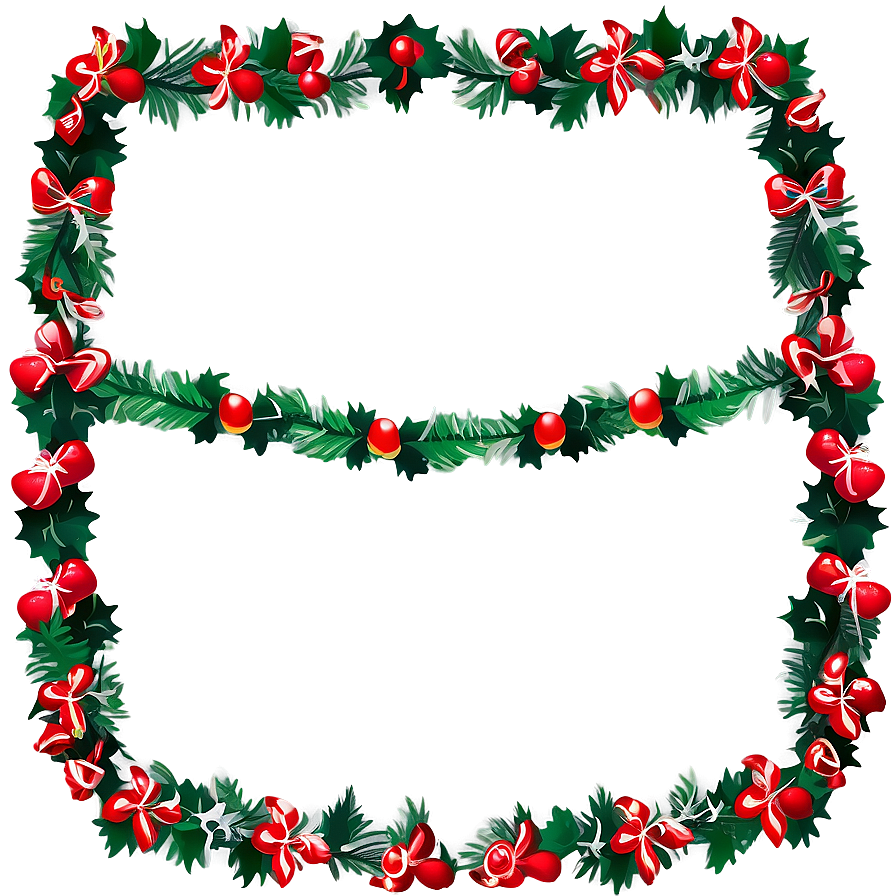 December Holiday Garland Png 06202024