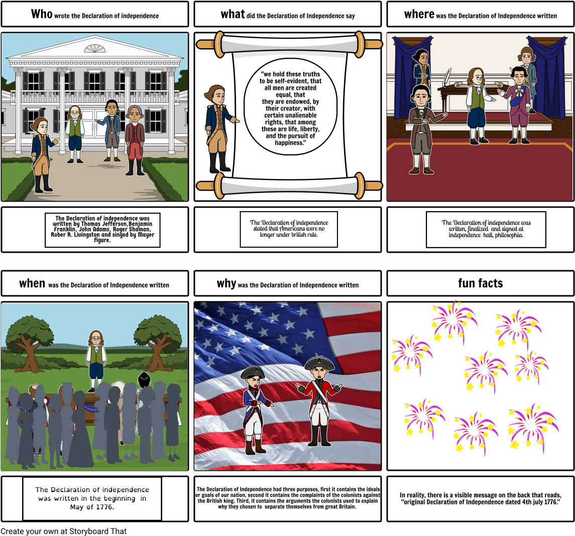 Declarationof Independence Educational Comic Strip