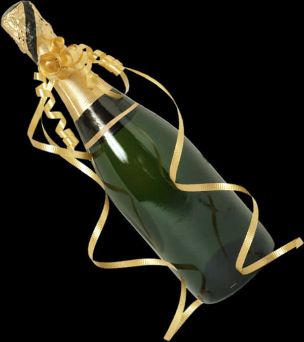 Decorated Champagne Bottle