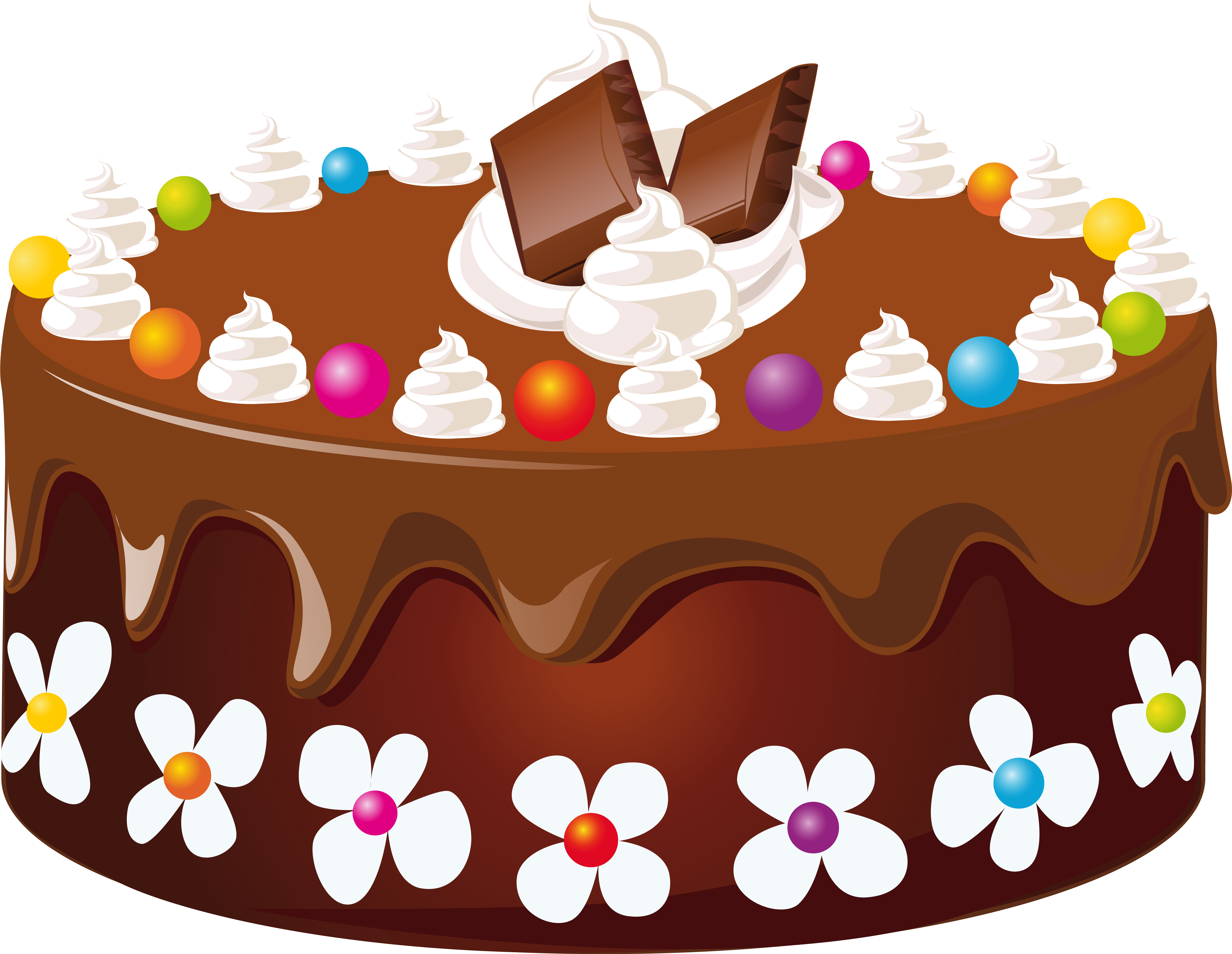 Decorated Chocolate Cake Clipart