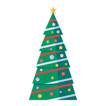 Decorated Christmas Tree Graphic