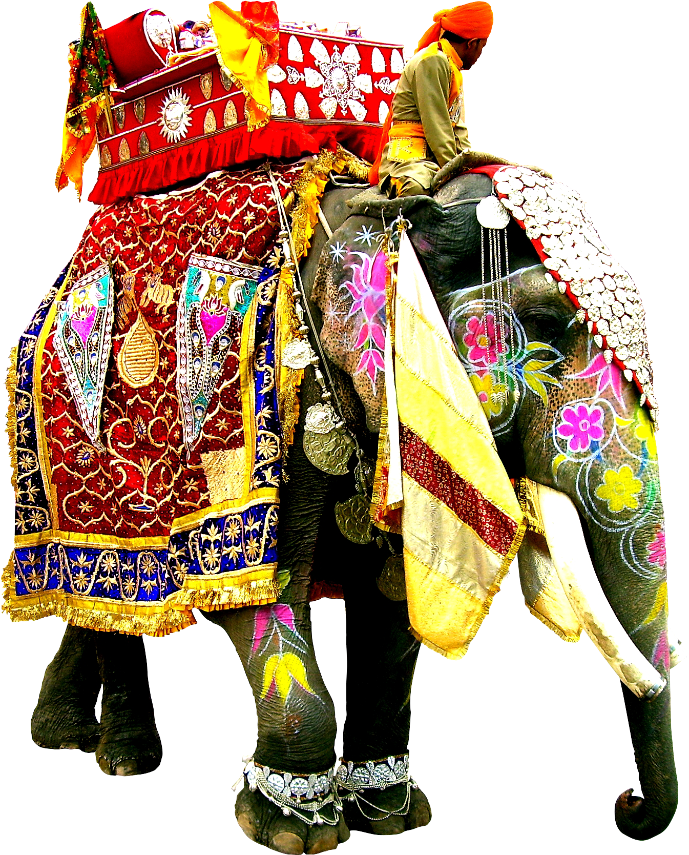 Decorated Festival Elephantwith Rider