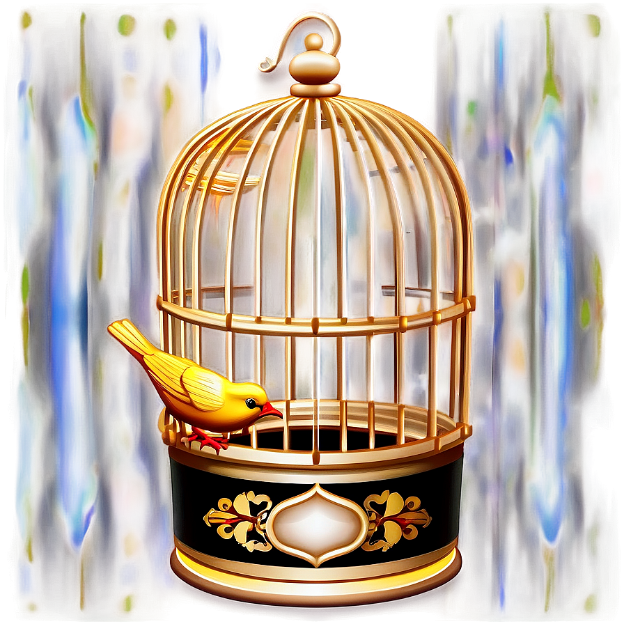 Decorative Bird Cage Clipart Png 06122024