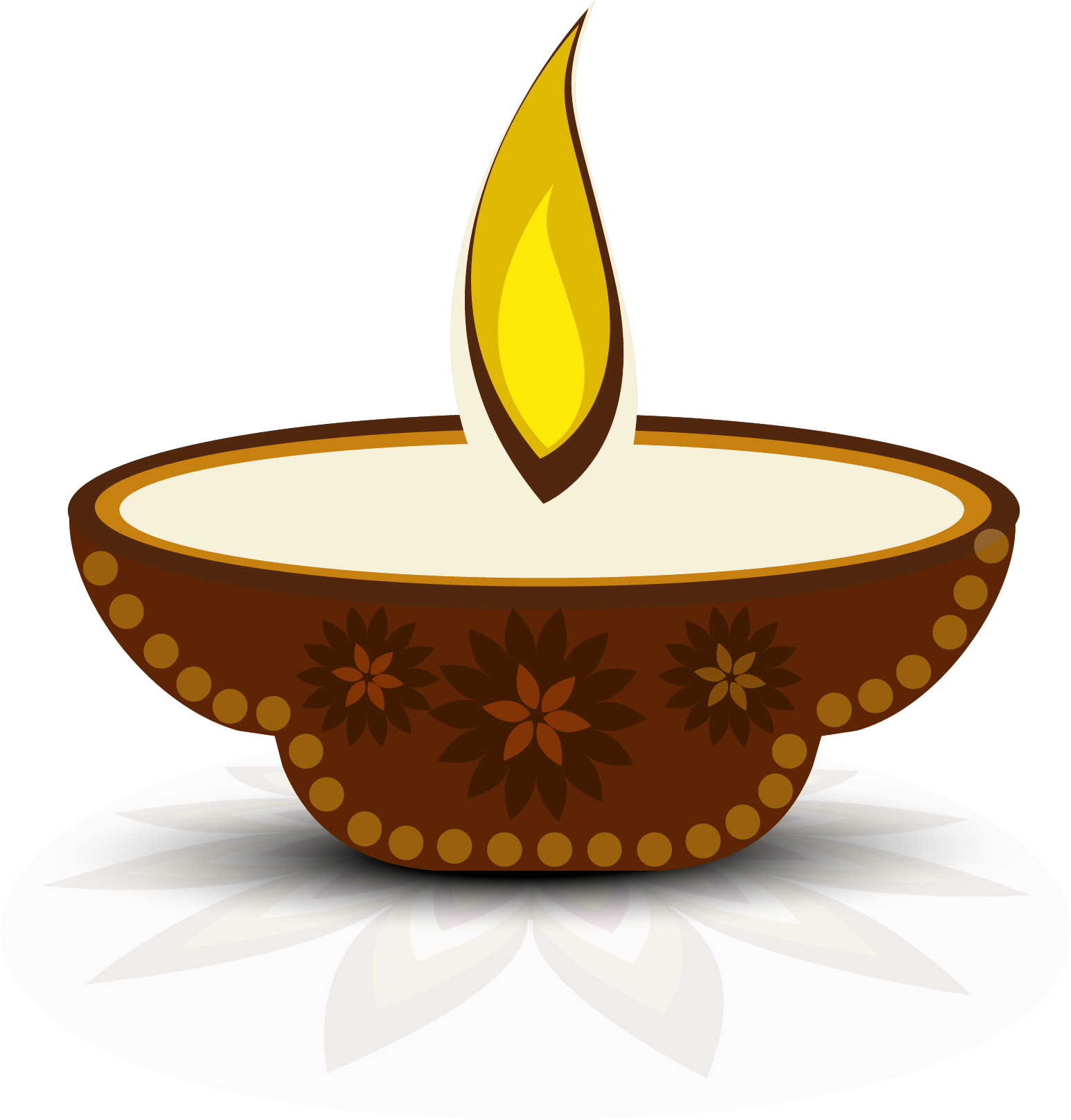 Decorative Diwali Diya Illustration