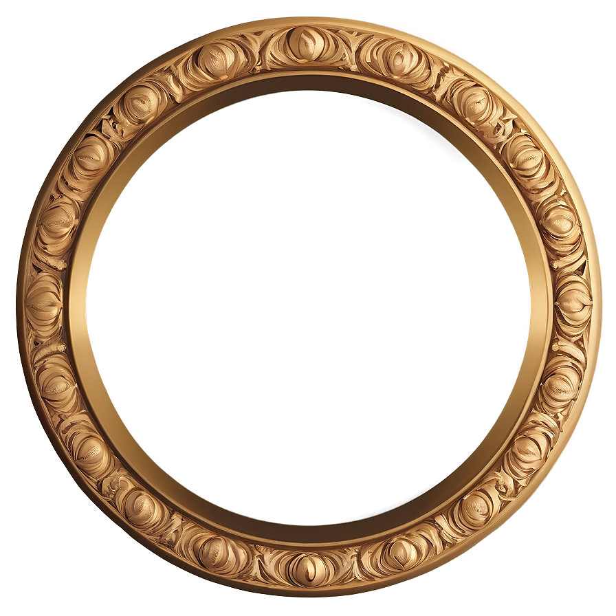 Decorative Gold Circle Frame Png 06262024