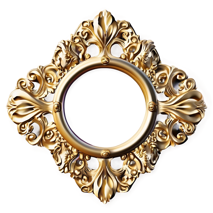 Decorative Gold Circle Frame Png 36