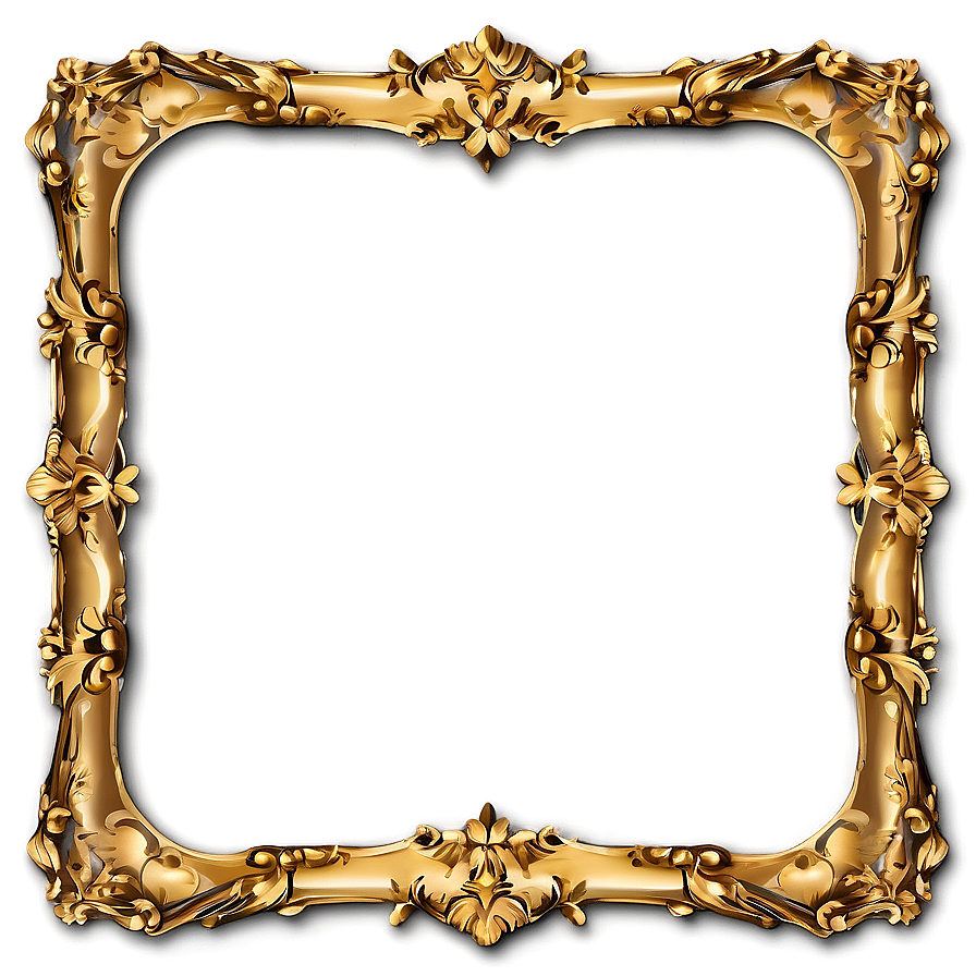 Decorative Gold Frame Png 05042024