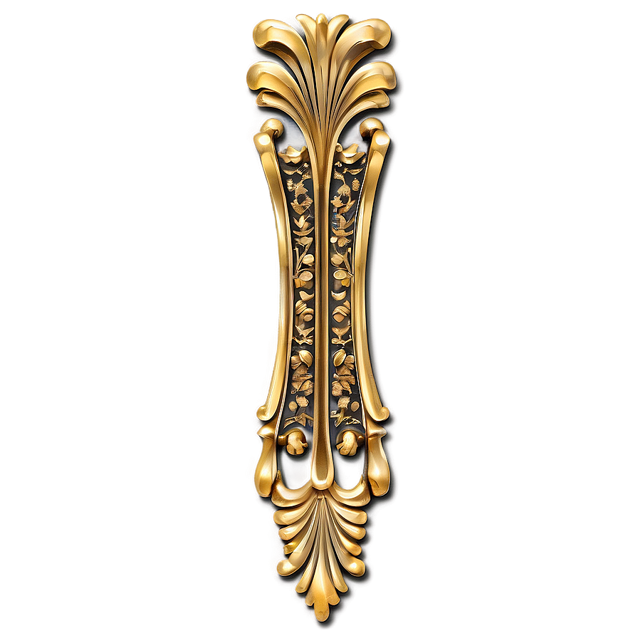 Decorative Gold Trim Png 06282024