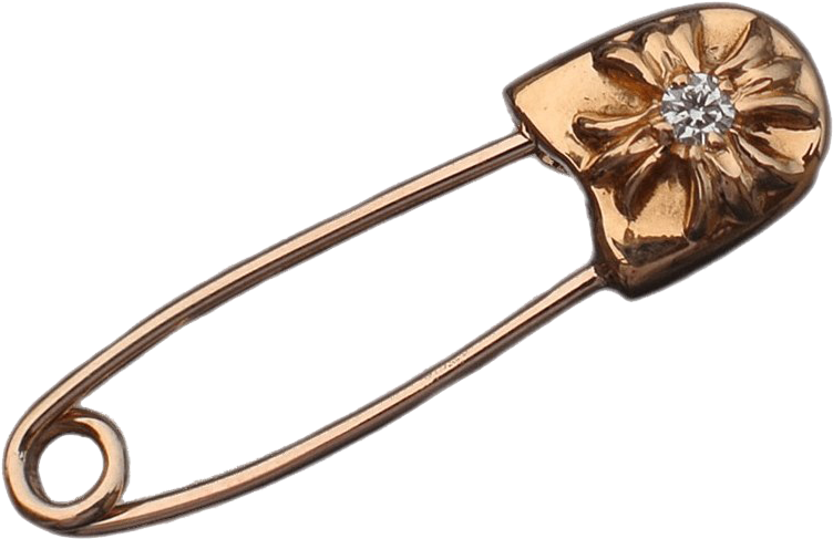 Decorative Golden Safety Pin