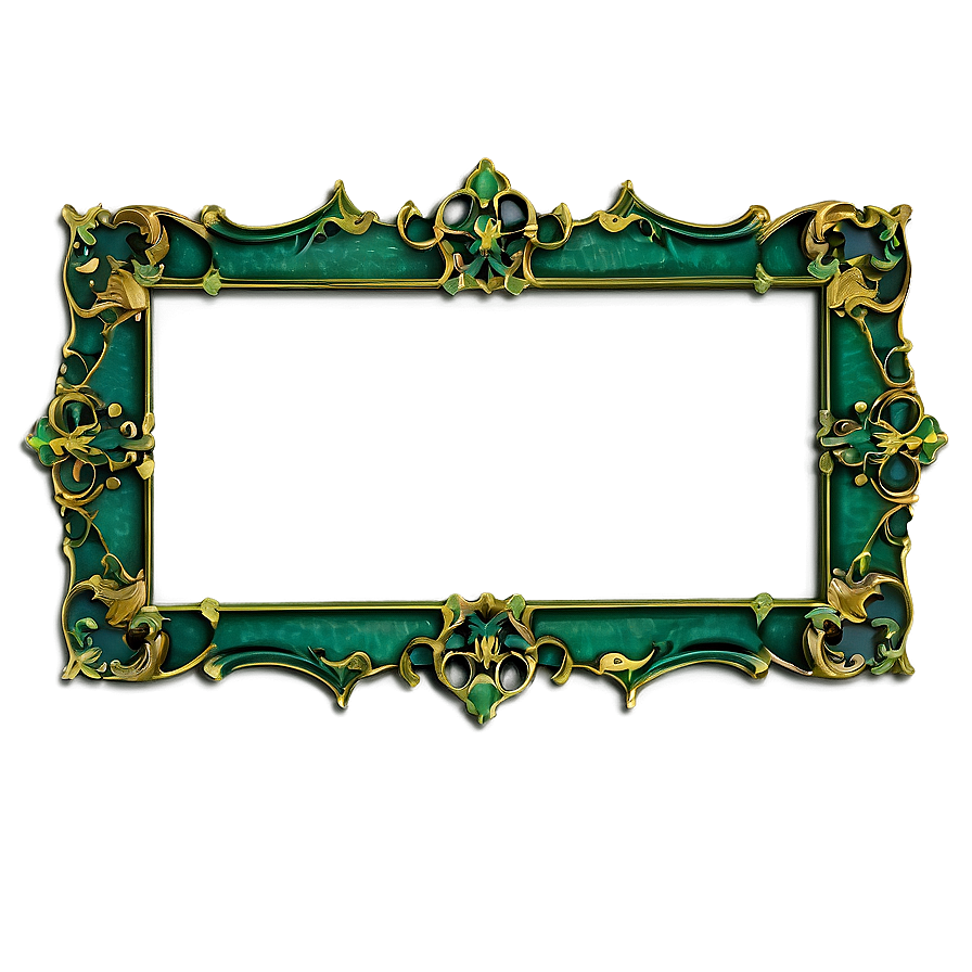 Decorative Green Frame Png 06262024