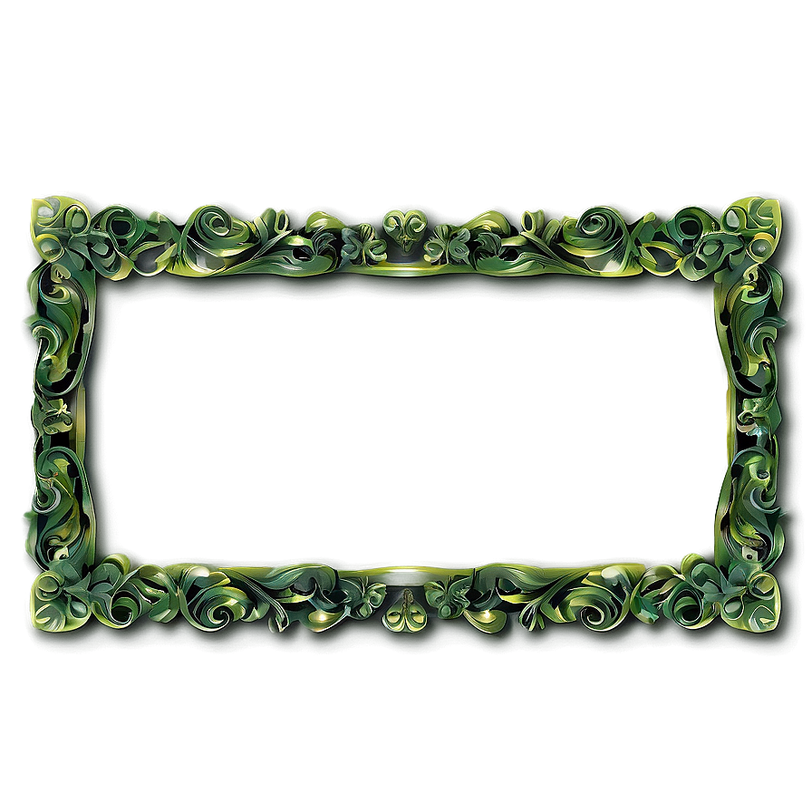 Decorative Green Frame Png 06262024