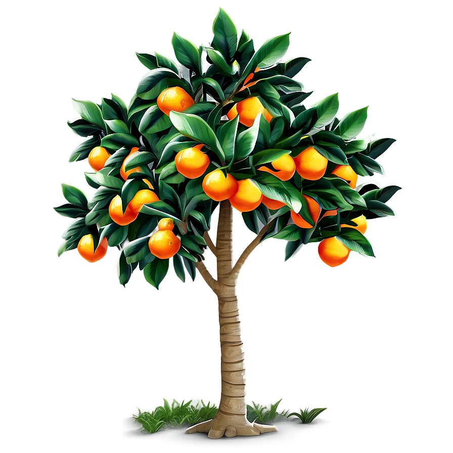 Decorative Orange Tree Png 06132024