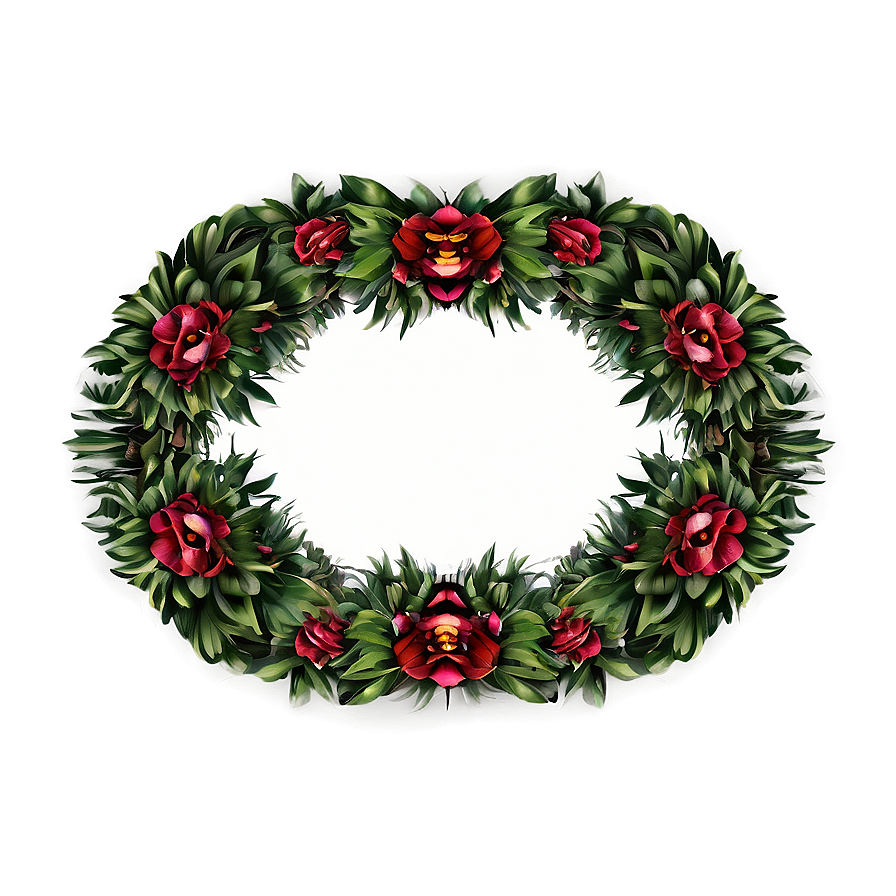 Decorative Oval Wreath Png Gvu2