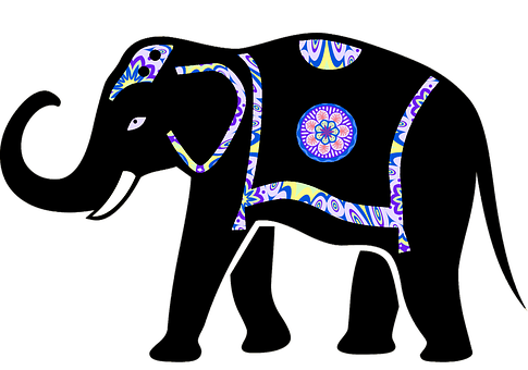 Decorative Patterned Elephant