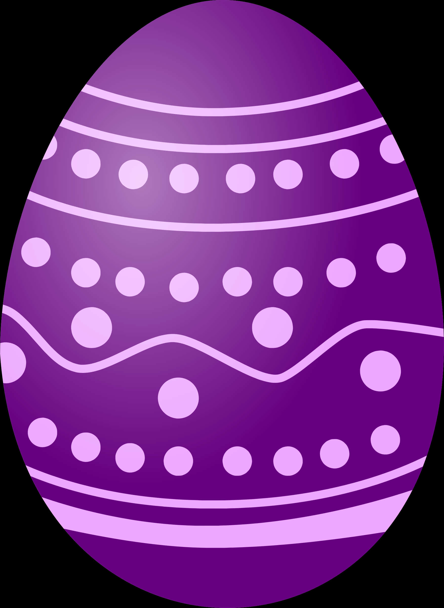 Decorative Purple Easter Egg