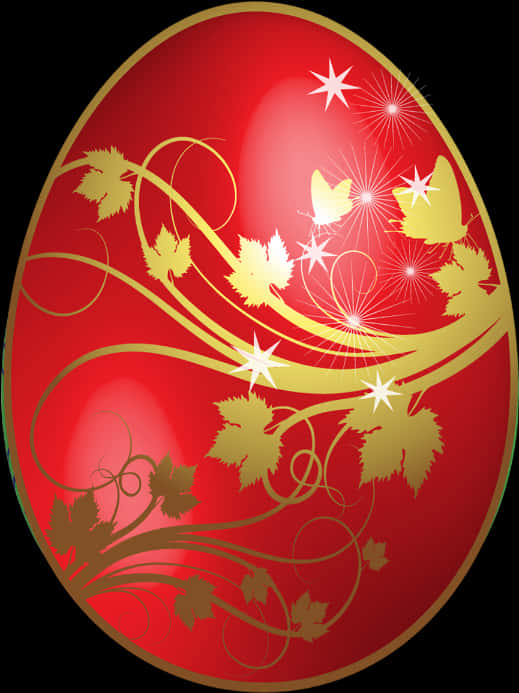 Decorative Red Easter Egg